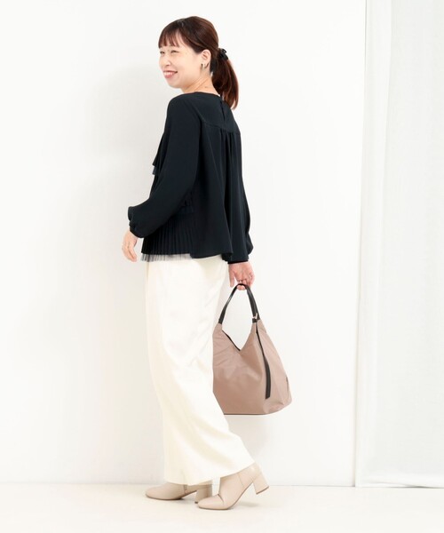 MICO COULIER（ミコクリエ）の「ジョーゼットティアードブラウス（シャツ/ブラウス・レディース・ホワイト系その他/ネイビー・38）」の15枚目の写真