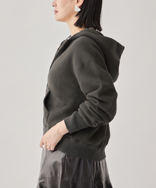 TICCA(ティッカ)の「TICCA ティッカ ダウニー裏毛ZIPパーカー TBEA-303(スウェット・レディース・チャコールグレー/ライトグレー・FREE)」の3枚目の写真