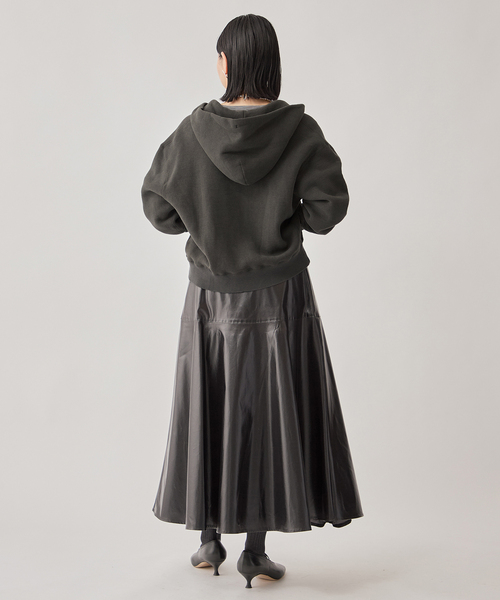 TICCA(ティッカ)の「TICCA ティッカ ダウニー裏毛ZIPパーカー TBEA-303(スウェット・レディース・チャコールグレー/ライトグレー・FREE)」の9枚目の写真