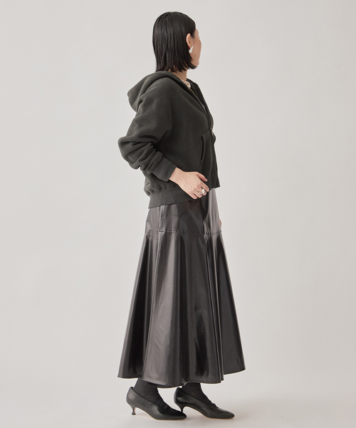 TICCA(ティッカ)の「TICCA ティッカ ダウニー裏毛ZIPパーカー TBEA-303(スウェット・レディース・チャコールグレー/ライトグレー・FREE)」の10枚目の写真