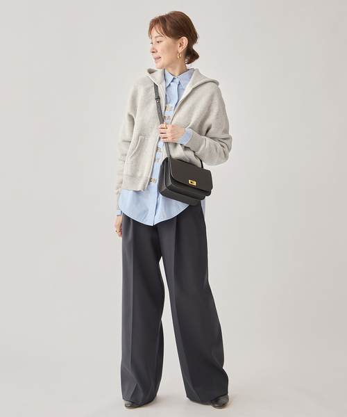 TICCA(ティッカ)の「TICCA ティッカ ダウニー裏毛ZIPパーカー TBEA-303(スウェット・レディース・チャコールグレー/ライトグレー・FREE)」の14枚目の写真