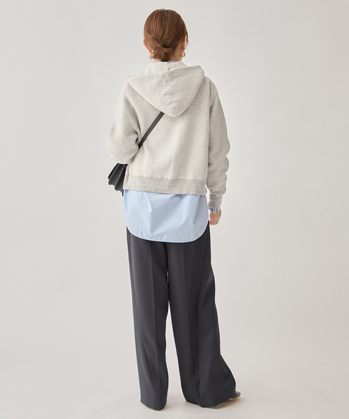 TICCA(ティッカ)の「TICCA ティッカ ダウニー裏毛ZIPパーカー TBEA-303(スウェット・レディース・チャコールグレー/ライトグレー・FREE)」の15枚目の写真