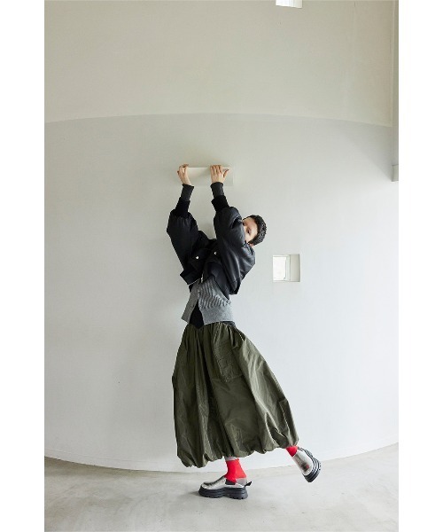 【美品】OMMO MA-1 DOCKING BALLOON SK KHAKI セール】MA-1 DOCKING BALLOON SK（スカート）｜OMMO（オーエム