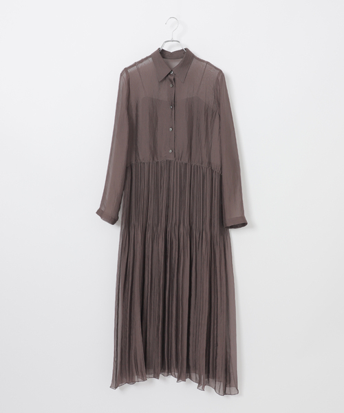 Noble(ノーブル)の「ヴィンテージオーガンプリーツワンピース(ワンピース・レディース・カーキ/ブラウン・FREE)」の19枚目の写真