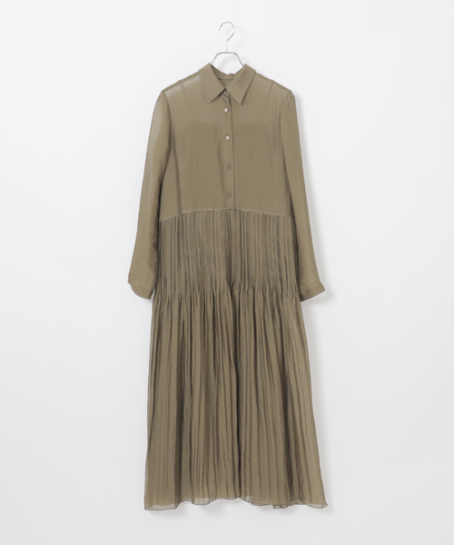 Noble(ノーブル)の「ヴィンテージオーガンプリーツワンピース(ワンピース・レディース・カーキ/ブラウン・FREE)」の16枚目の写真