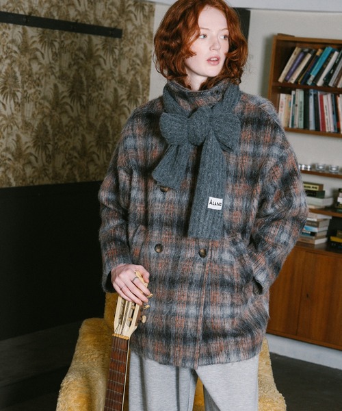 ALAND（エーランド）の「【UNISEX】ALAND／メランジニットマフラー（マフラー・レディース・グレー/ブラック/アイボリー・FREE）」の12枚目の写真