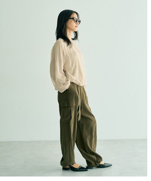 YECCA VECCA（イェッカヴェッカ）の「オーバーチュールニット（ニット/セーター・レディース・ライトベージュ/グレー/ブラウン・FREE）」の10枚目の写真