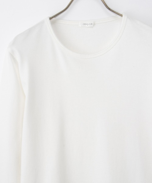 Honeys(ハニーズ)の「【ハニぽか・吸湿発熱】あったか綿クルーネックT(Tシャツ/カットソー・レディース・ブラック/グレイッシュベージュ/イエロー系その他/ブルー/オフホワイト・S/M/LL/L)」の20枚目の写真