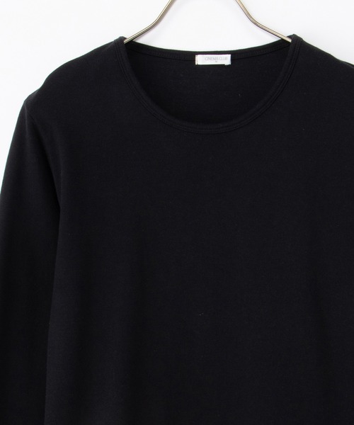 Honeys(ハニーズ)の「【ハニぽか・吸湿発熱】あったか綿クルーネックT(Tシャツ/カットソー・レディース・ブラック/グレイッシュベージュ/イエロー系その他/ブルー/オフホワイト・S/M/LL/L)」の22枚目の写真
