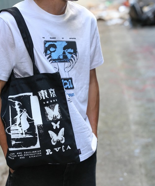 RVCA(ルーカ)の「RVCA メンズ RVCA SKATE TOKYO 2025 TOTE トートバッグ 【2025年秋冬モデル】 @autumn(トートバッグ・メンズ・ブラック・FREE)」の4枚目の写真