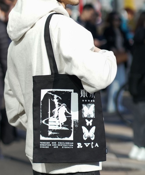 RVCA(ルーカ)の「RVCA メンズ RVCA SKATE TOKYO 2025 TOTE トートバッグ 【2025年秋冬モデル】 @autumn(トートバッグ・メンズ・ブラック・FREE)」の13枚目の写真