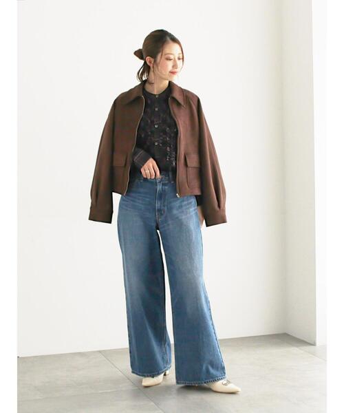 Te chichi（テチチ）の「ファブリックアソート衿付きブルゾン（ブルゾン・レディース・グレー/ブラウン・F）」の22枚目の写真