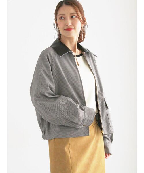 Te chichi（テチチ）の「ファブリックアソート衿付きブルゾン（ブルゾン・レディース・グレー/ブラウン・F）」の5枚目の写真