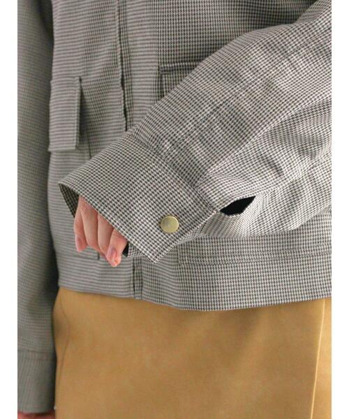 Te chichi（テチチ）の「ファブリックアソート衿付きブルゾン（ブルゾン・レディース・グレー/ブラウン・F）」の10枚目の写真