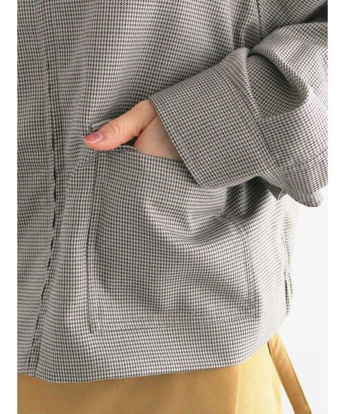 Te chichi（テチチ）の「ファブリックアソート衿付きブルゾン（ブルゾン・レディース・グレー/ブラウン・F）」の11枚目の写真