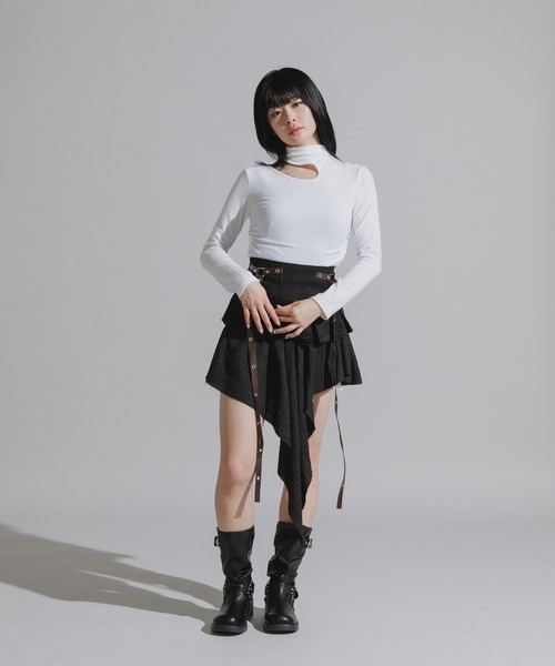 Chick（チック）の「Engineer boots with side straps / サイドベルト付き ハーネス エンジニアブーツ（ブーツ・レディース・ブラック/ブラウン・24/25/24.5）」の9枚目の写真