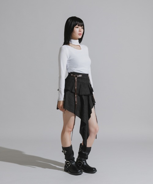 Chick（チック）の「Engineer boots with side straps / サイドベルト付き ハーネス エンジニアブーツ（ブーツ・レディース・ブラック/ブラウン・24/25/24.5）」の11枚目の写真