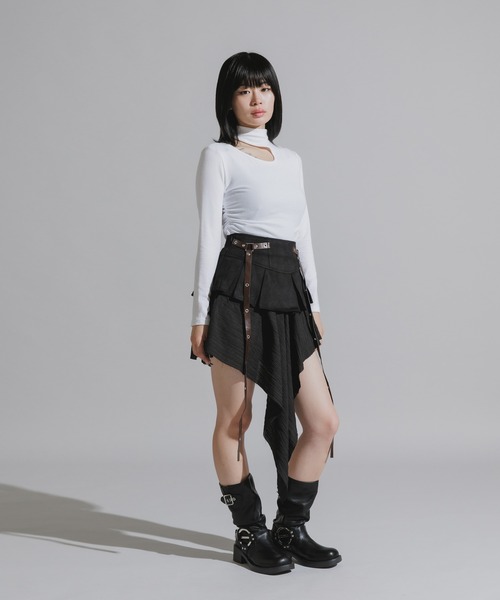 Chick（チック）の「Engineer boots with side straps / サイドベルト付き ハーネス エンジニアブーツ（ブーツ・レディース・ブラック/ブラウン・24/25/24.5）」の10枚目の写真