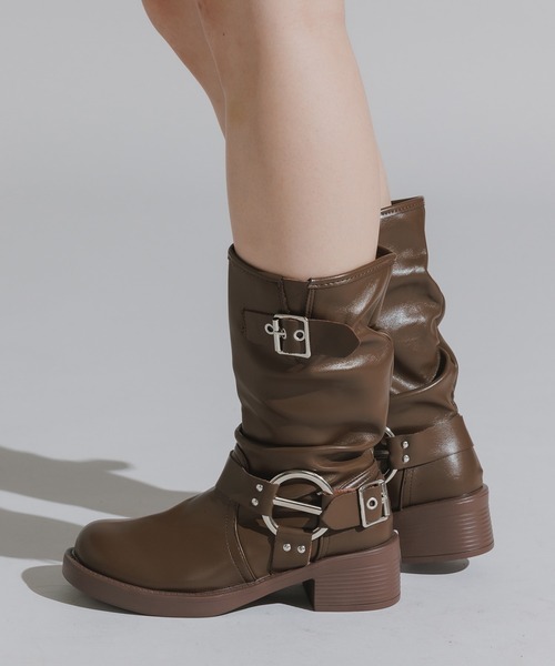 Engineer boots with side straps / サイドベルト付き ハーネス