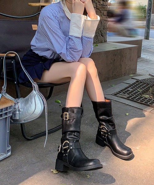 Engineer boots with side straps / サイドベルト付き ハーネス
