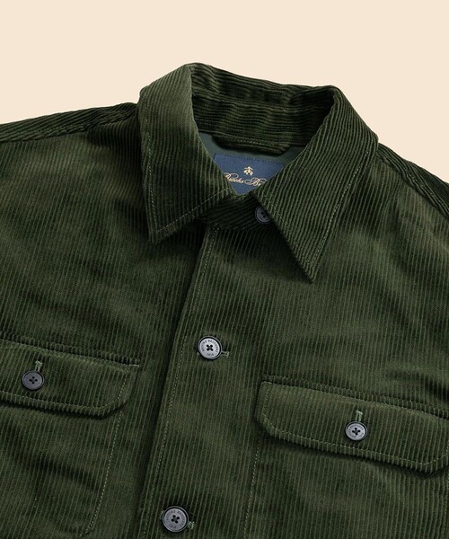 BROOKS BROTHERS（ブルックスブラザーズ）の「コットン　8-Waleコーデュロイ　CPOシャツ（シャツ/ブラウス・メンズ・ネイビー/キャメル/グリーン・LARGE/MEDIUM/SMALL/X-LARGE）」の4枚目の写真