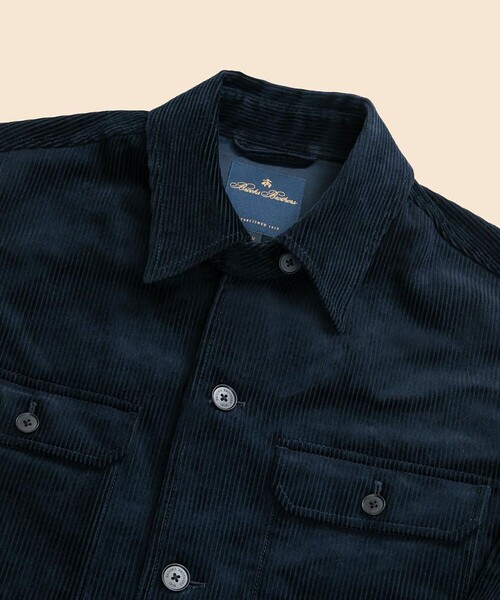 BROOKS BROTHERS（ブルックスブラザーズ）の「コットン　8-Waleコーデュロイ　CPOシャツ（シャツ/ブラウス・メンズ・ネイビー/キャメル/グリーン・LARGE/MEDIUM/SMALL/X-LARGE）」の7枚目の写真