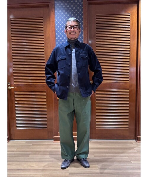 BROOKS BROTHERS（ブルックスブラザーズ）の「コットン　8-Waleコーデュロイ　CPOシャツ（シャツ/ブラウス・メンズ・ネイビー/キャメル/グリーン・LARGE/MEDIUM/SMALL/X-LARGE）」の9枚目の写真