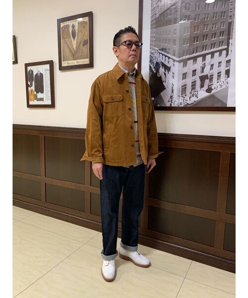 BROOKS BROTHERS（ブルックスブラザーズ）の「コットン　8-Waleコーデュロイ　CPOシャツ（シャツ/ブラウス・メンズ・ネイビー/キャメル/グリーン・LARGE/MEDIUM/SMALL/X-LARGE）」の15枚目の写真