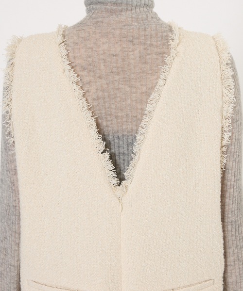 BABYLONE（バビロン）の「ツイードフリンジオールインワン（つなぎ/オールインワン・レディース・ブラック/オフホワイト・フリー）」の19枚目の写真