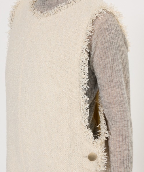 BABYLONE（バビロン）の「ツイードフリンジオールインワン（つなぎ/オールインワン・レディース・ブラック/オフホワイト・フリー）」の22枚目の写真