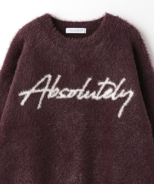 A DAY IN THE LIFE UNITED ARROWS（アデイインザライフユナイテッドアローズ）の「ボリューム フェザー ロゴニット ＜A DAY IN THE LIFE＞（ニット/セーター・レディース・オフホワイト/ダークブラウン/ダークグレー・FREE）」の12枚目の写真