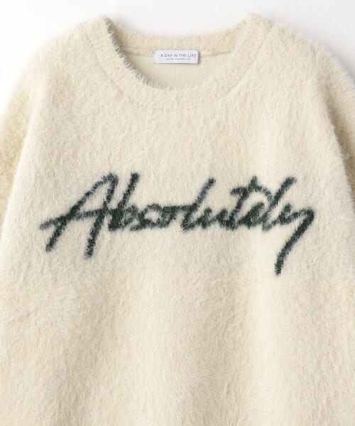 A DAY IN THE LIFE UNITED ARROWS（アデイインザライフユナイテッドアローズ）の「ボリューム フェザー ロゴニット ＜A DAY IN THE LIFE＞（ニット/セーター・レディース・オフホワイト/ダークブラウン/ダークグレー・FREE）」の16枚目の写真