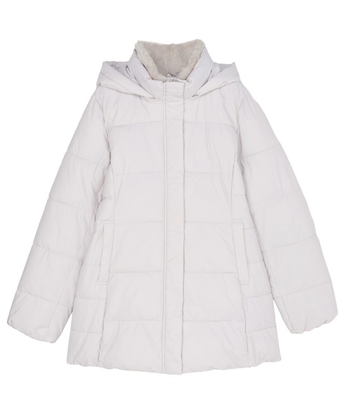 TOKYO SHIRTS(トウキョウシャツ)の「ファイバーダウン ハーフコート(ダウンジャケット/コート・レディース・ネイビー/グレー・M/L)」の5枚目の写真