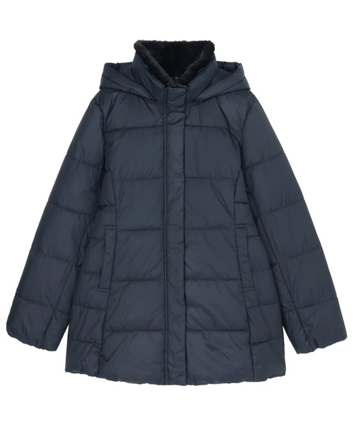 TOKYO SHIRTS(トウキョウシャツ)の「ファイバーダウン ハーフコート(ダウンジャケット/コート・レディース・ネイビー/グレー・M/L)」の11枚目の写真