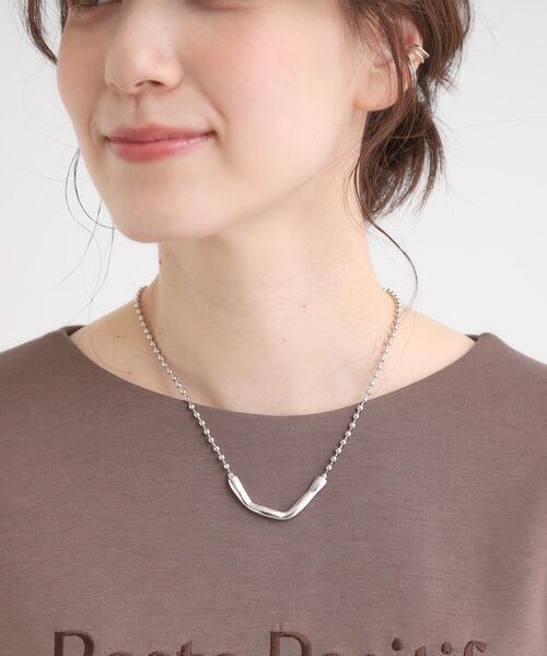 SHOO・LA・RUE（シューラルー）の「カーブメタル＆ボールチェーン（ネックレス・レディース・ゴールド/シルバー・00）」の7枚目の写真