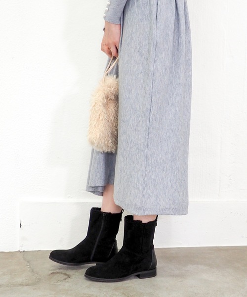 cava cava（サヴァサヴァ）の「晴雨兼用｜ファーブーツ　1320707（ブーツ・レディース・ダークブラウン/ブラック・22.5cm/23cm/23.5cm/24cm/24.5cm）」の15枚目の写真