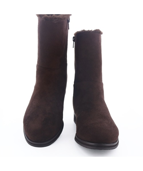 cava cava（サヴァサヴァ）の「晴雨兼用｜ファーブーツ　1320707（ブーツ・レディース・ダークブラウン/ブラック・22.5cm/23cm/23.5cm/24cm/24.5cm）」の6枚目の写真