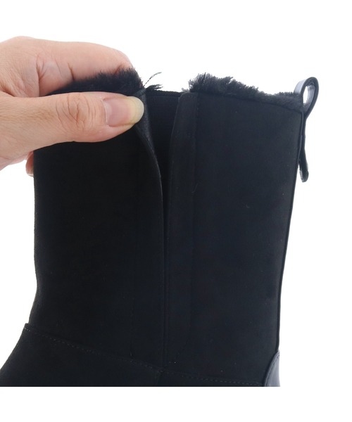 cava cava（サヴァサヴァ）の「晴雨兼用｜ファーブーツ　1320707（ブーツ・レディース・ダークブラウン/ブラック・22.5cm/23cm/23.5cm/24cm/24.5cm）」の9枚目の写真