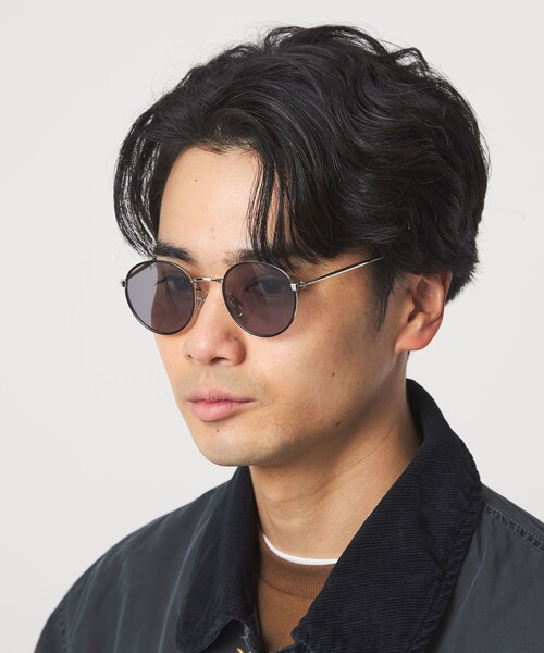 green label relaxing(グリーンレーベルリラクシング)の「GLR ボストン メタルフレーム ファッション用グラス(メガネ・メンズ・ブラック/ダークグレー・FREE)」の2枚目の写真