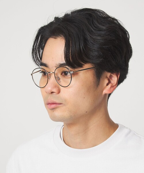 green label relaxing(グリーンレーベルリラクシング)の「GLR ボストン メタルフレーム ファッション用グラス(メガネ・メンズ・ブラック/ダークグレー・FREE)」の1枚目の写真