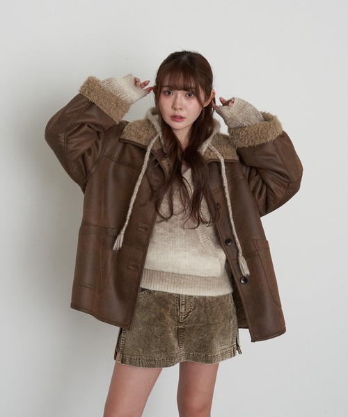 本日限定お値下げ❣️カールドノヒュー　リバーシブル　ムートンジレ RAY CASSIN（レイカズン）の「リバーシブルムートンコート（ムートン