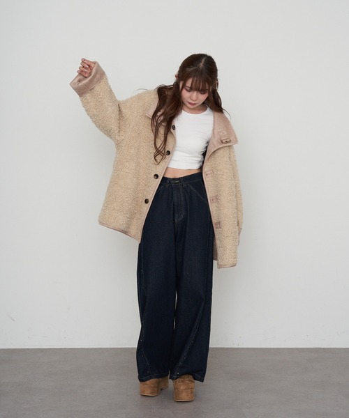 【未着用】ドレスレイブ リアル ムートン コート♡ 未着用】ドレスレイブ リアル ムートン コート♡