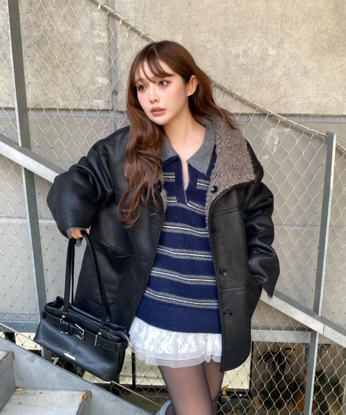 リバーシブルムートンコート（ムートンコート）｜RAY CASSIN