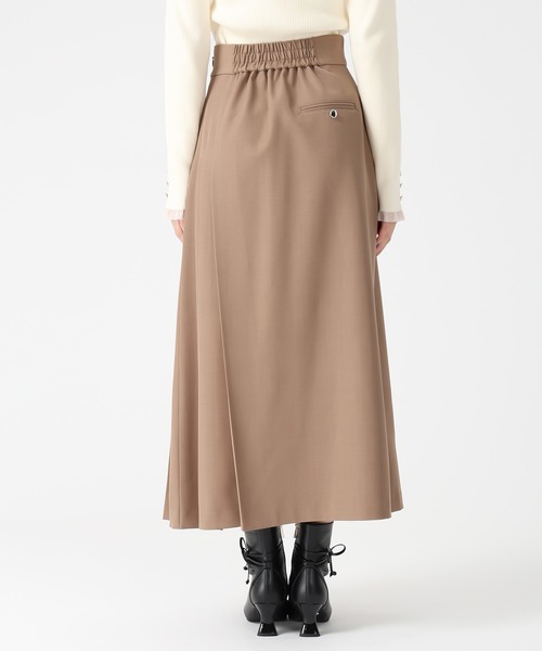 31 Sons de mode(トランテアン ソン ドゥ モード)の「2025秋冬新作 ダブルベルトアシメプリーツスカート(スカート・レディース・グレー/モカ・S/M)」の5枚目の写真