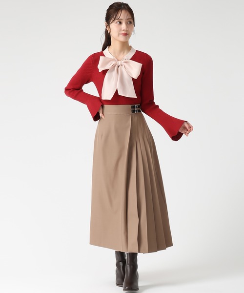 ハーリップトゥ　スカート　Ｍサイズ　2025年秋購入　新作　未使用品 セール】High Waist Satin Volume Skirt（スカート）｜Her lip to
