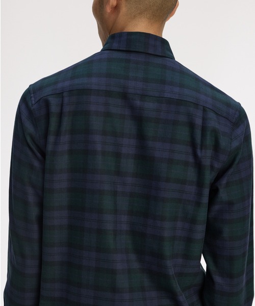 FRED PERRY（フレッドペリー）の「Brushed Black Watch Tartan Shirt／起毛ブラックウォッチタータンチェックシャツ（シャツ/ブラウス・メンズ・グリーン・S/M/L）」の7枚目の写真