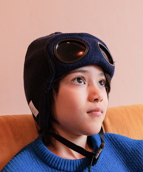 THE PARK SHOP（ザパークショップ）の「【THE PARK SHOP(ザ パーク ショップ)】ゴーグルスノーCAP(KIDS)（ニットキャップ/ビーニー・キッズ・グレー/ブラック/ネイビー・FREE）」の5枚目の写真