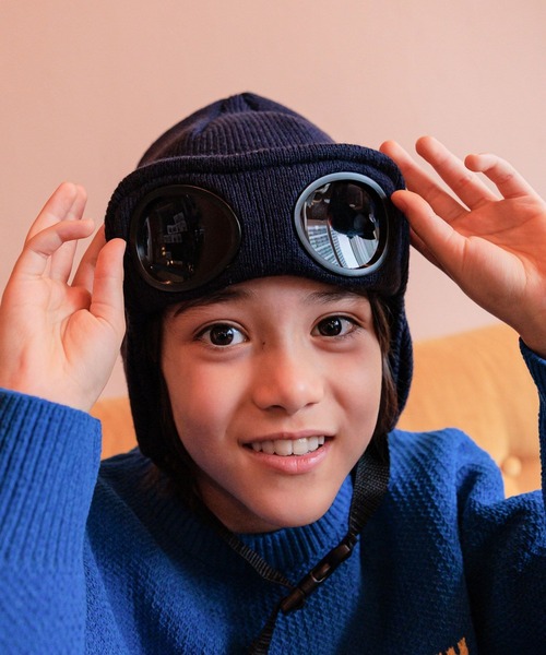 THE PARK SHOP（ザパークショップ）の「【THE PARK SHOP(ザ パーク ショップ)】ゴーグルスノーCAP(KIDS)（ニットキャップ/ビーニー・キッズ・グレー/ブラック/ネイビー・FREE）」の7枚目の写真