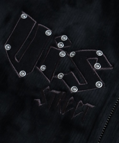 VISION STREET WEAR(ヴィジョンストリートウェア)の「【VISION STREET WEAR/ヴィジョンストリートウェア】別注 ベロアコーデュロイ スタッズロゴ ショート丈 ジップアップ フーディー ブルゾン(パーカー・メンズ・ブラック/ブラウン系その他/ダークグリーン・L/LL/M)」の8枚目の写真