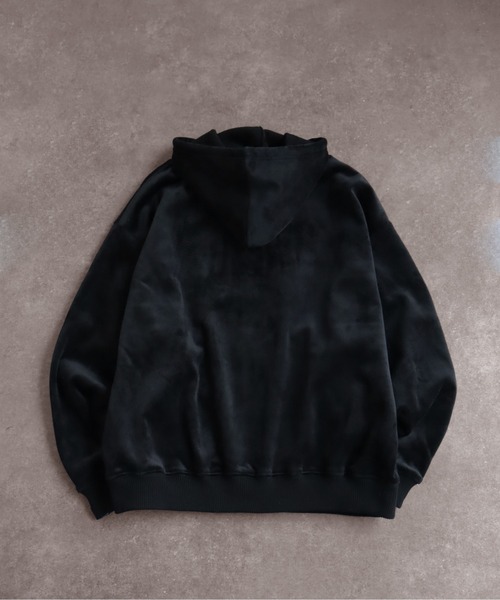 VISION STREET WEAR(ヴィジョンストリートウェア)の「【VISION STREET WEAR/ヴィジョンストリートウェア】別注 ベロアコーデュロイ スタッズロゴ ショート丈 ジップアップ フーディー ブルゾン(パーカー・メンズ・ブラック/ブラウン系その他/ダークグリーン・L/LL/M)」の5枚目の写真